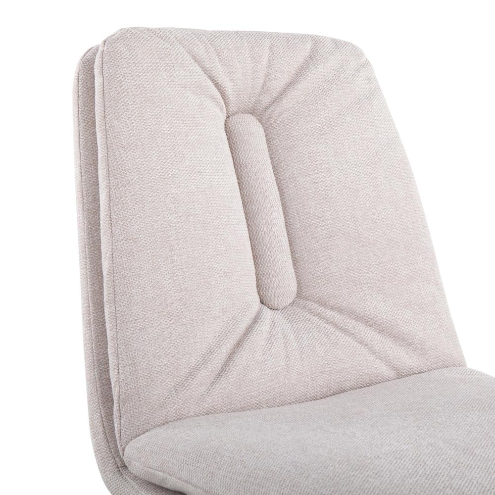 Black Steel, Cream Fabric Smith Dining Chair - Set of 2. Picture 8