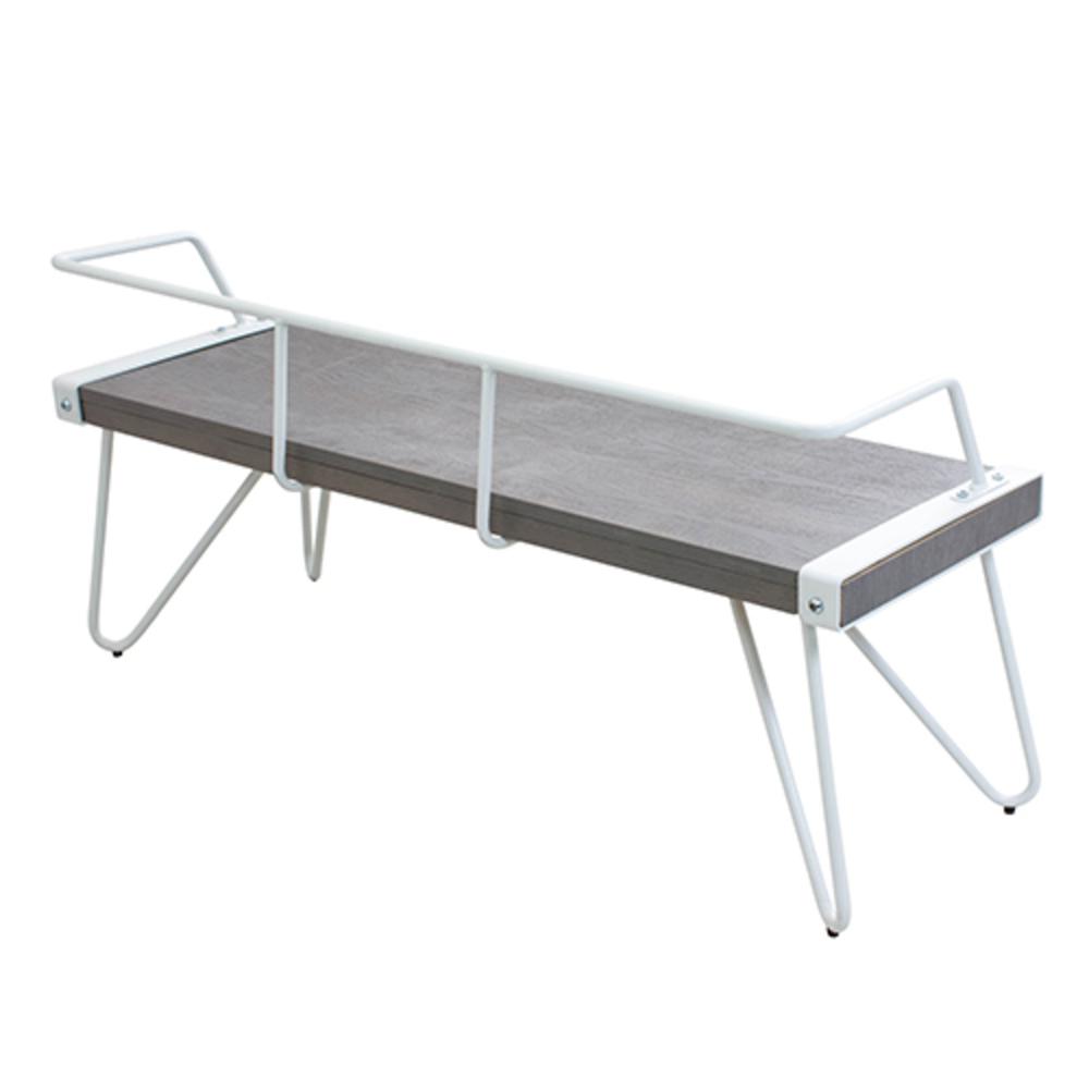 White, Grey Stefani Bench. Picture 3