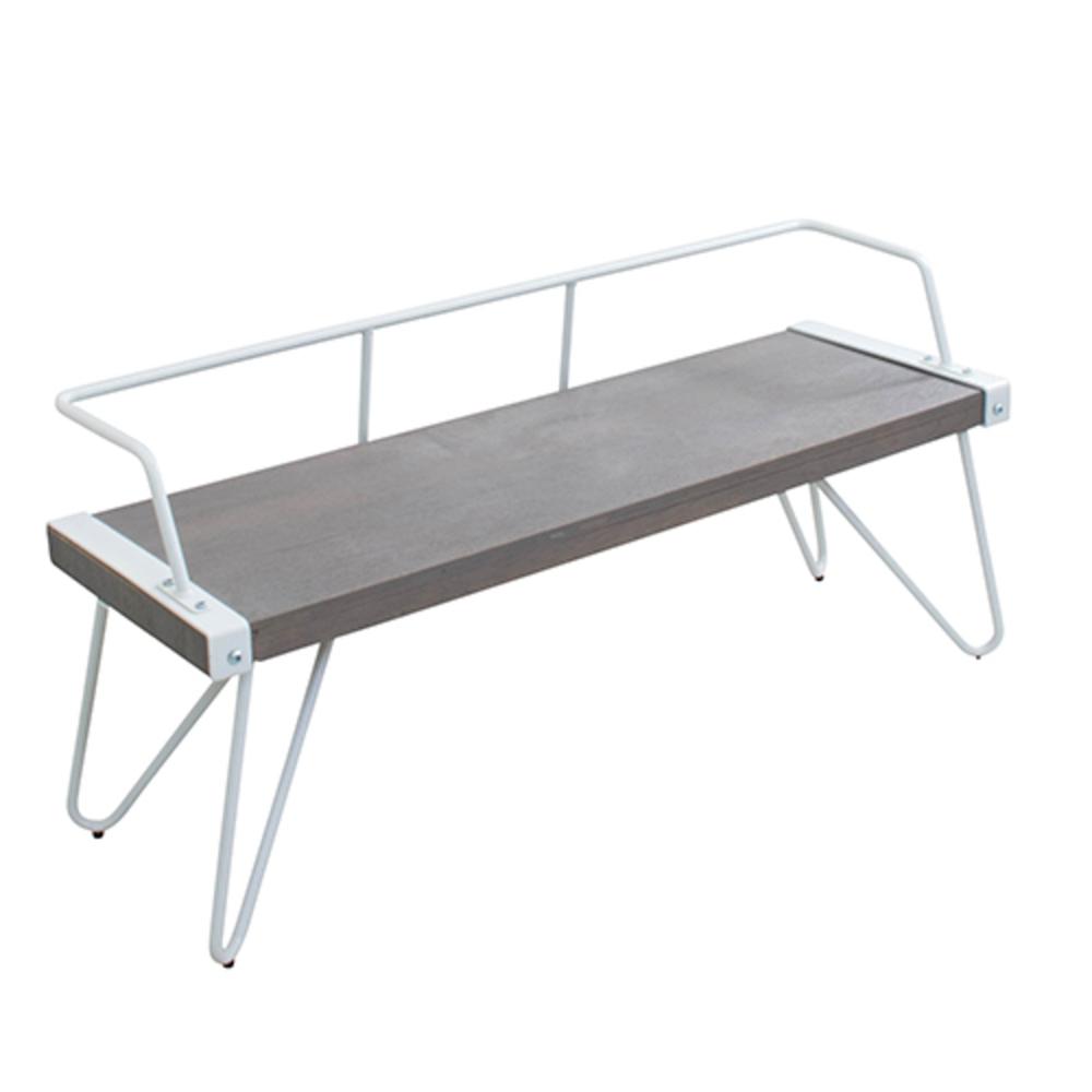 White, Grey Stefani Bench. Picture 1