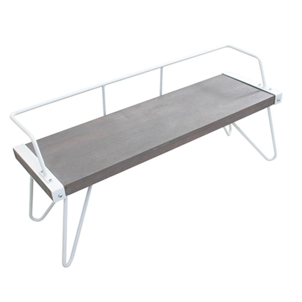 White, Grey Stefani Bench. Picture 6
