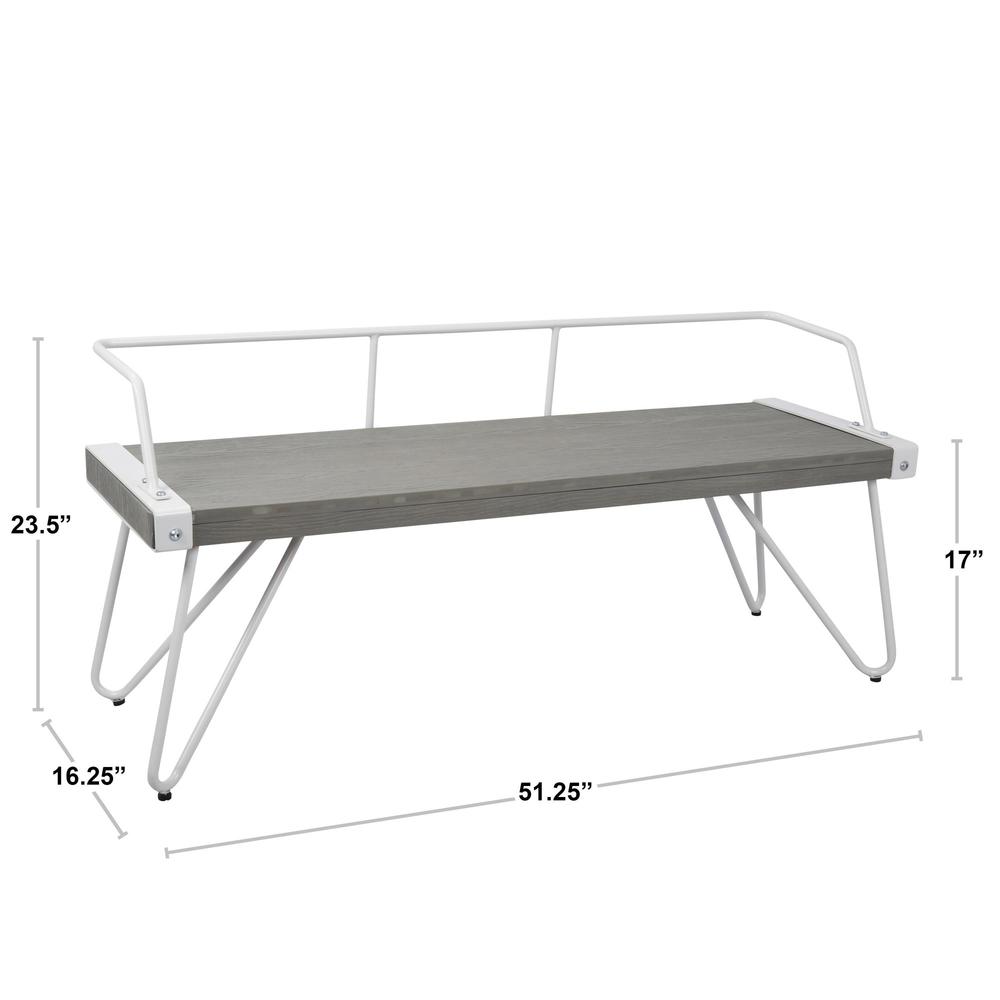 White, Grey Stefani Bench. Picture 7
