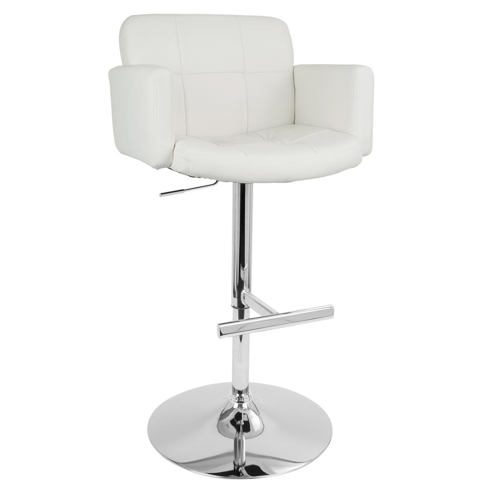 White Stout Barstool. Picture 1