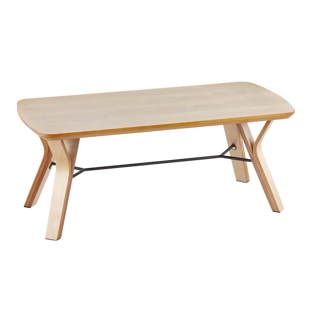 Natural Wood Folia Coffee Table. Picture 1
