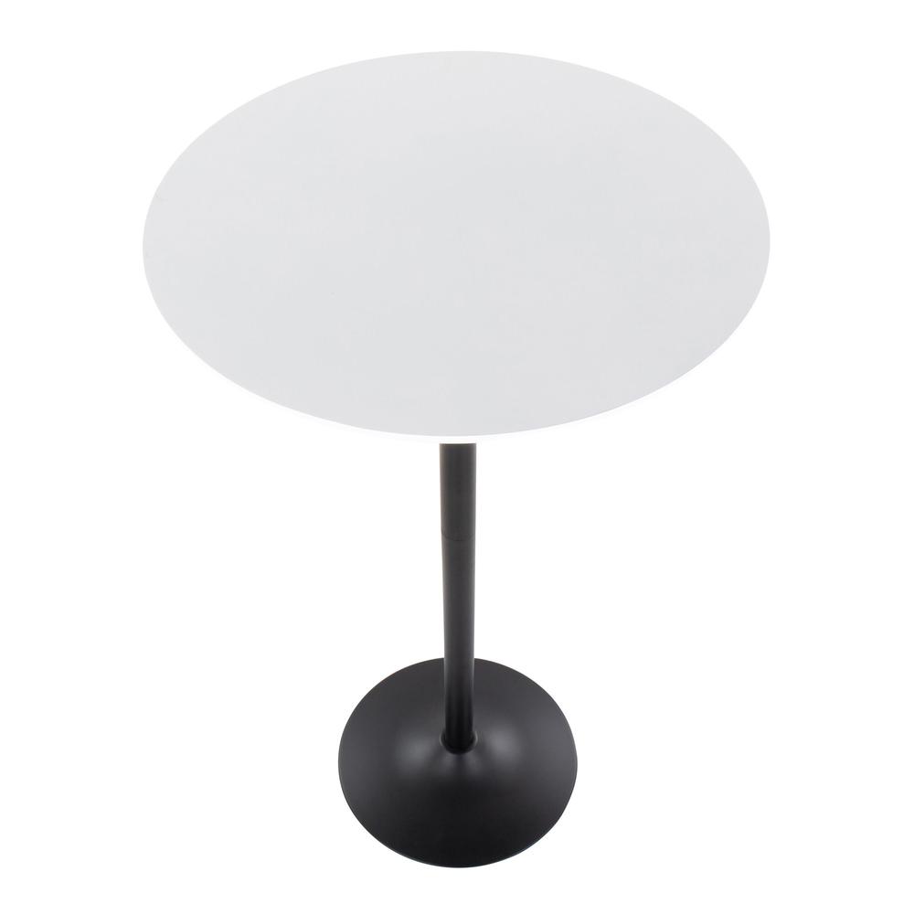 Black Metal, White MDF Pebble 3-Height Table. Picture 3