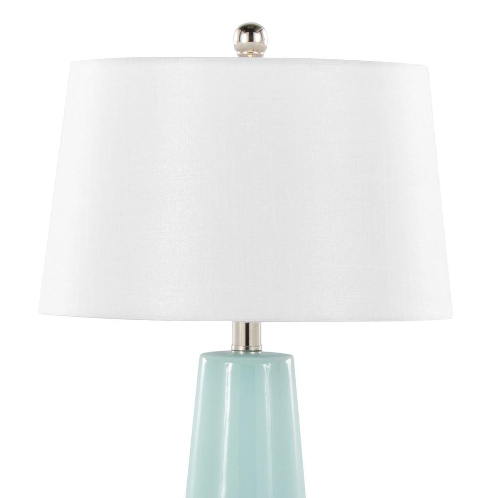 Penelope 22" Ceramic Table Lamp, Blue. Picture 3