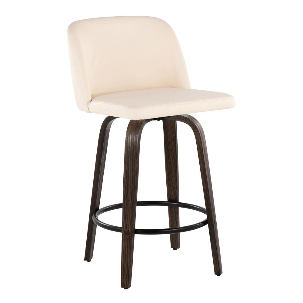 Brown Toriano 26" Fixed Height Counter Stool - Set of 2. Picture 2