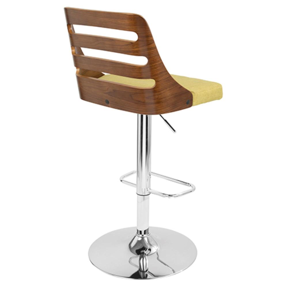 Walnut, Green Trevi Barstool. Picture 3