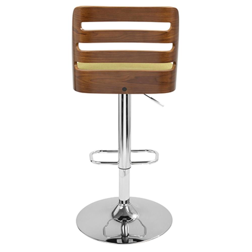 Walnut, Green Trevi Barstool. Picture 4