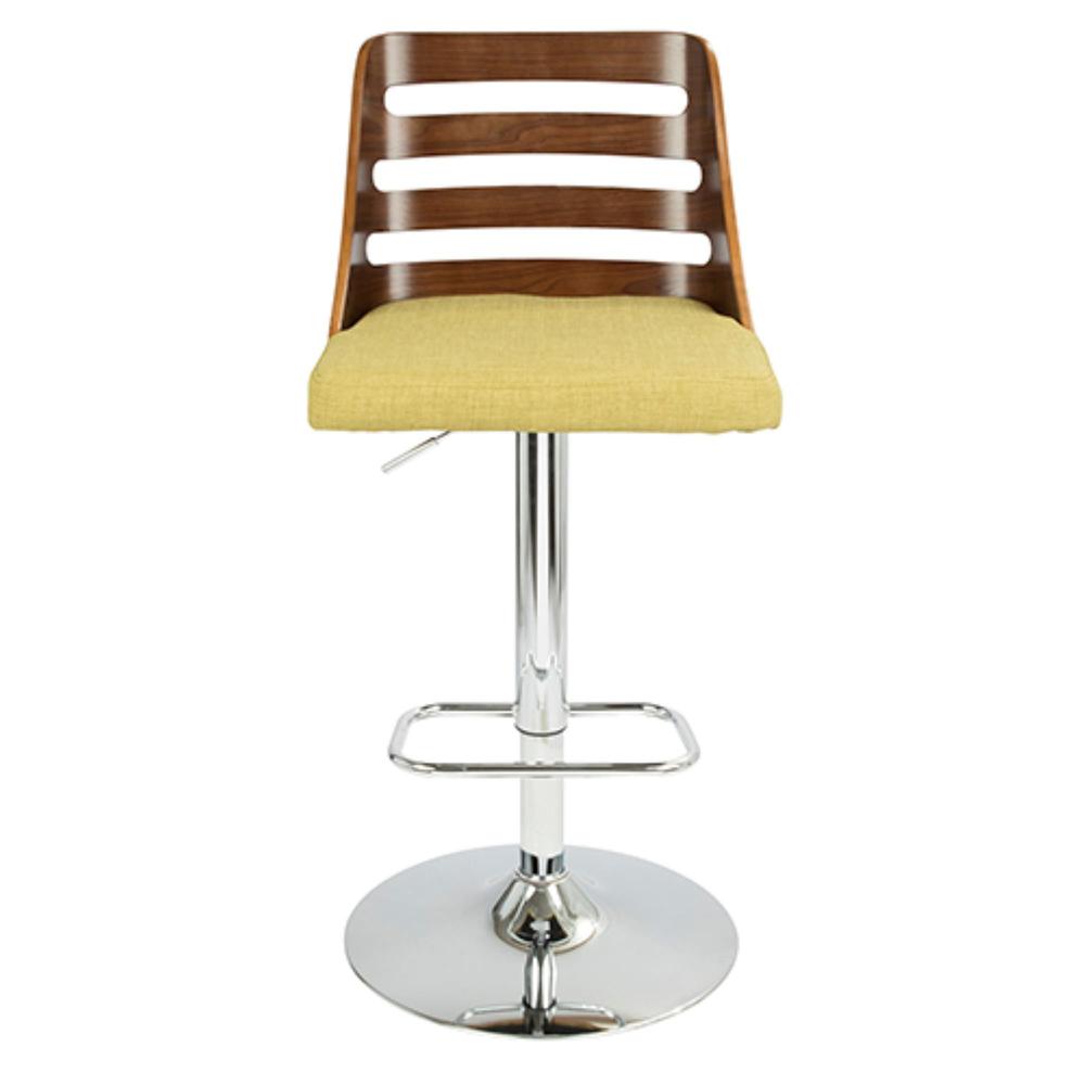 Walnut, Green Trevi Barstool. Picture 5