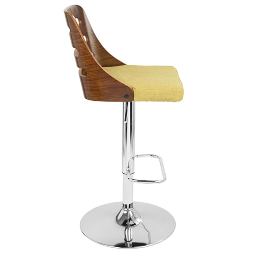Walnut, Green Trevi Barstool. Picture 2
