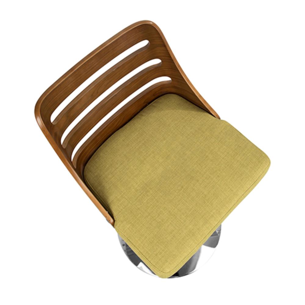 Walnut, Green Trevi Barstool. Picture 6