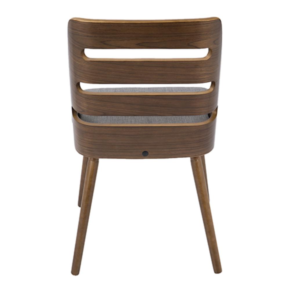 Walnut Wood, Grey Fabric Trevi Chair. Picture 4