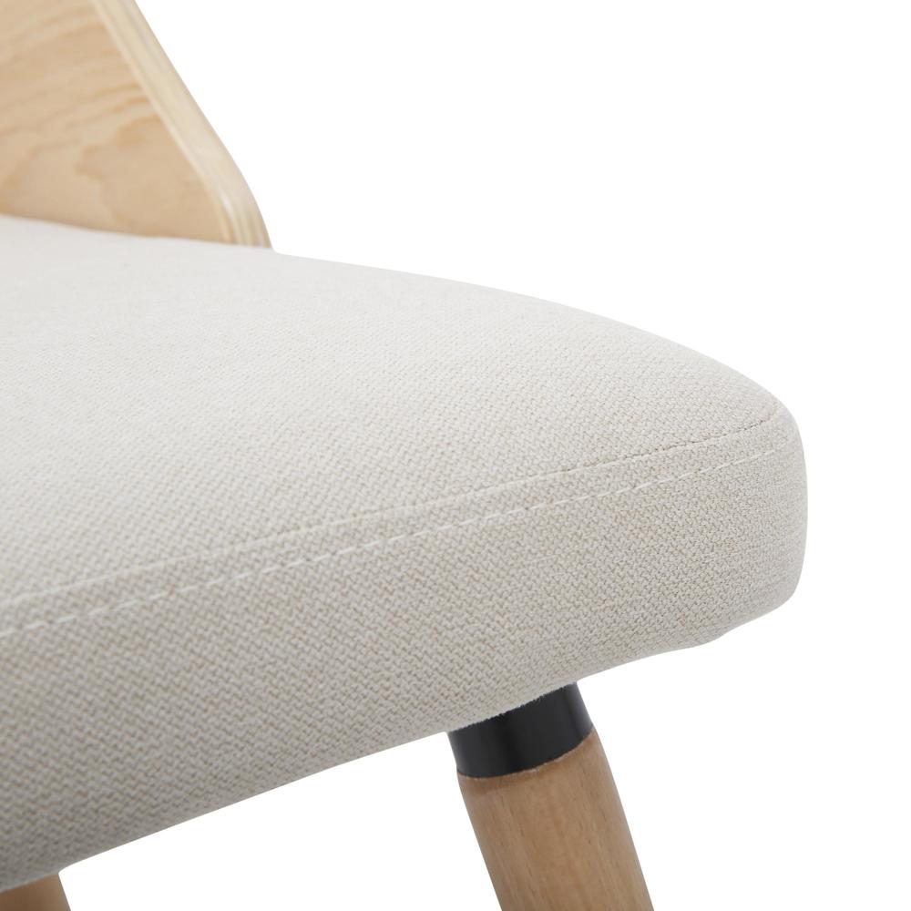 Natural Wood, Cream Fabric Trevi Chair. Picture 8
