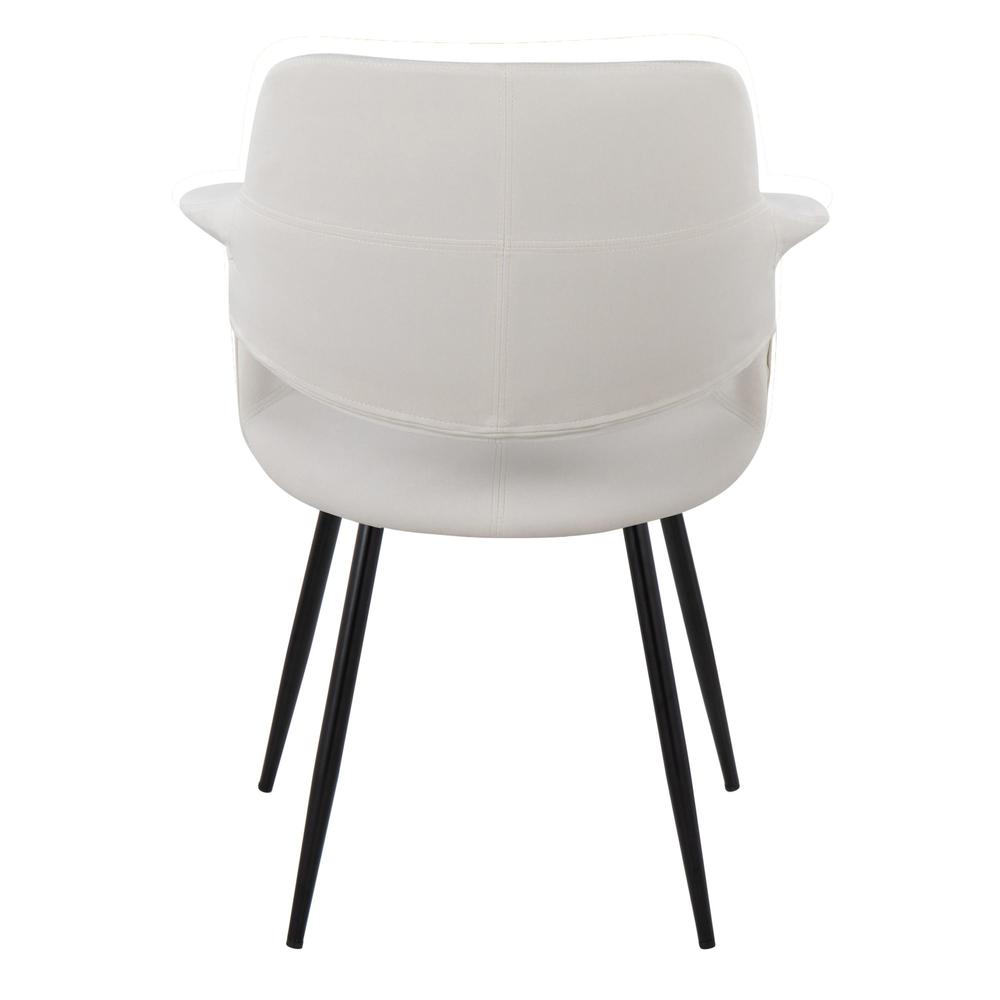 Black Metal, Cream Velvet Vintage Flair Chair - Set of 2. Picture 5