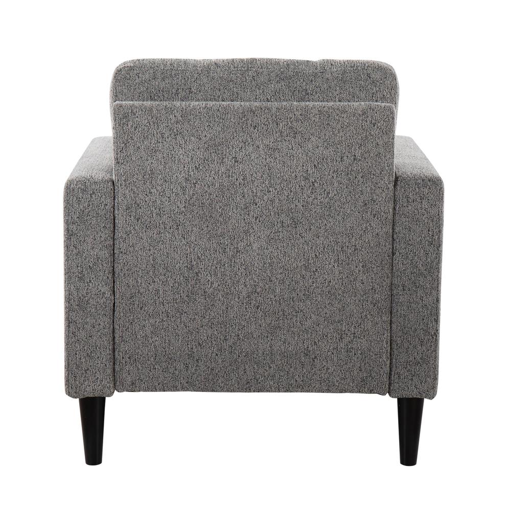 Black Wood, Grey Fabric Wendy Accent Chair. Picture 4