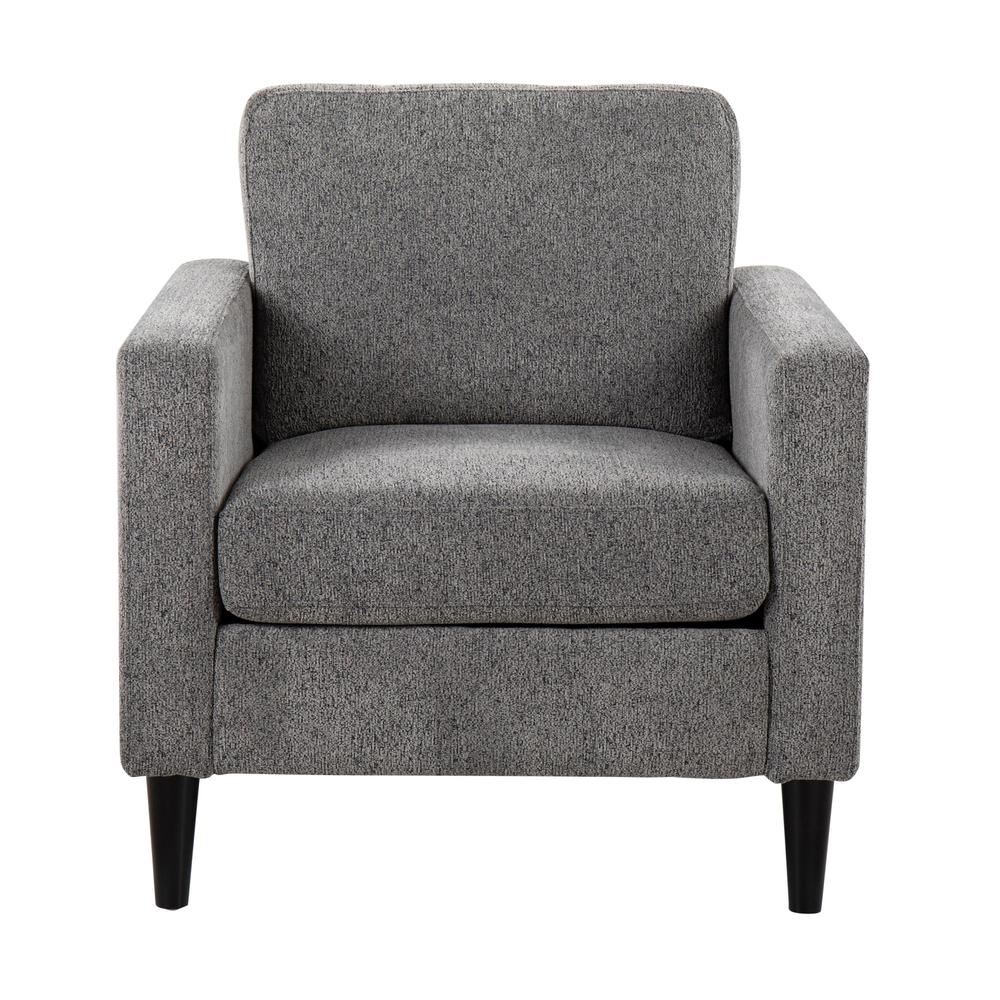 Black Wood, Grey Fabric Wendy Accent Chair. Picture 5