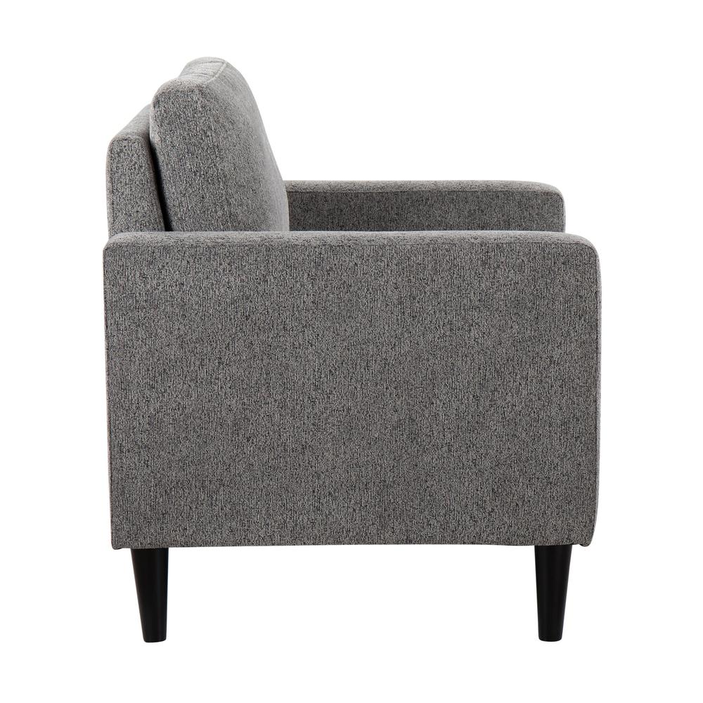 Black Wood, Grey Fabric Wendy Accent Chair. Picture 2