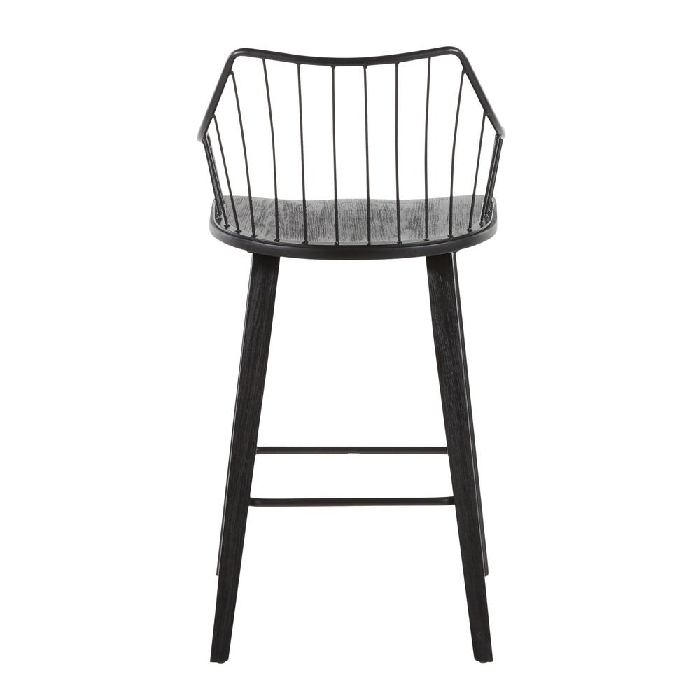 Black Wood, Black Metal Winston Counter Stool. Picture 4