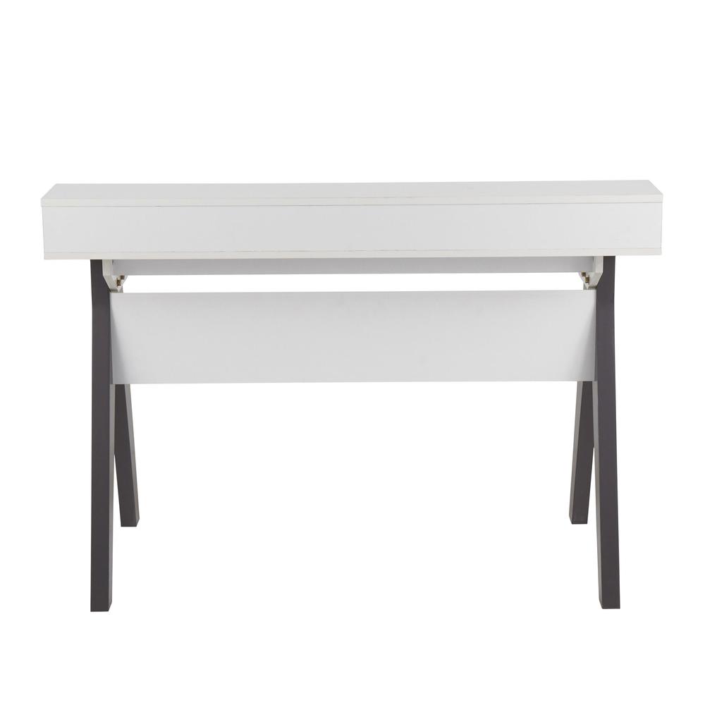 Grey Wood, White Wood Wishbone Desk. Picture 4
