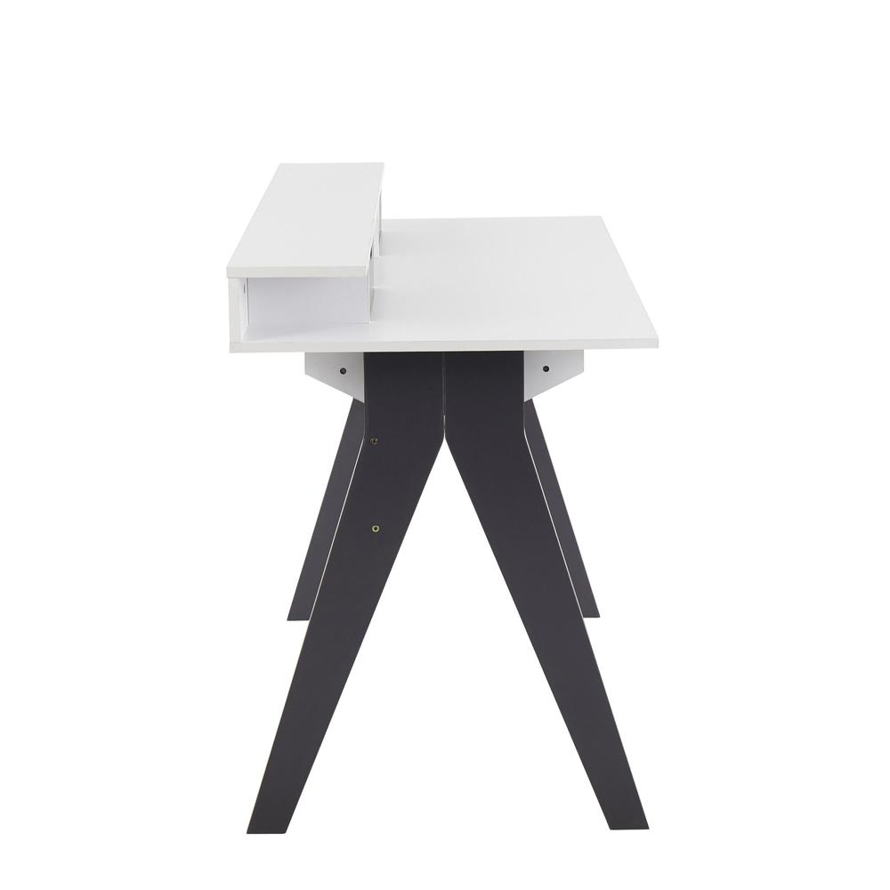 Grey Wood, White Wood Wishbone Desk. Picture 2
