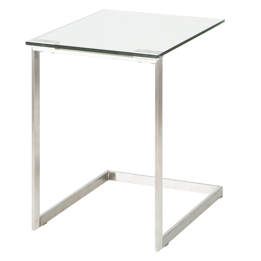 Glass Zenn Glass End Table. Picture 3