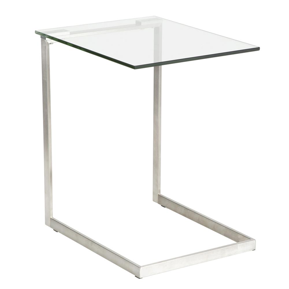 Glass Zenn Glass End Table. Picture 1