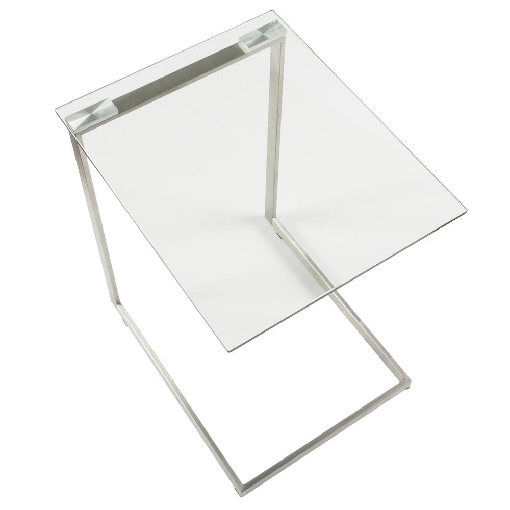 Glass Zenn Glass End Table. Picture 6