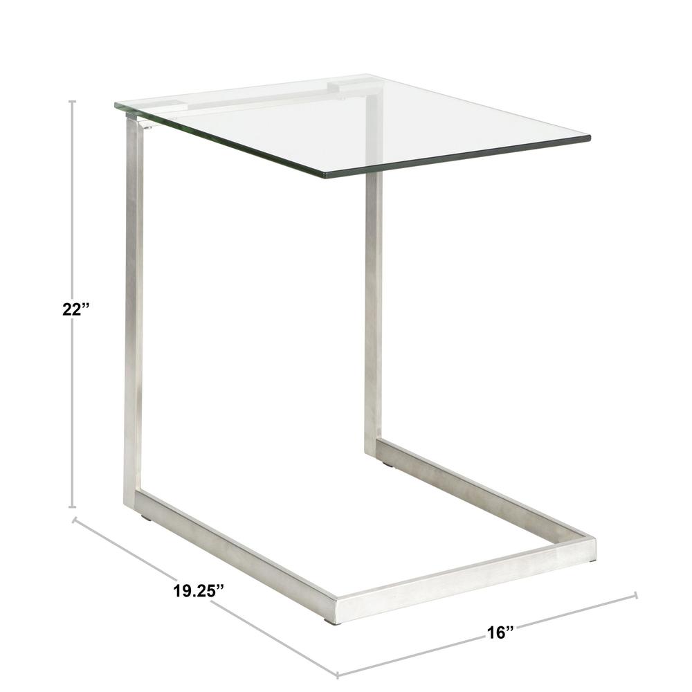 Glass Zenn Glass End Table. Picture 7