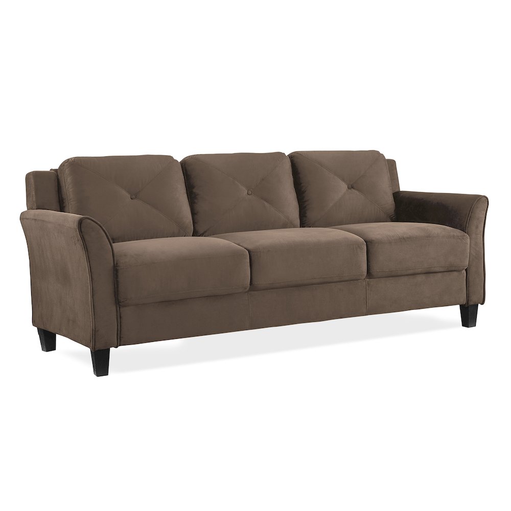 Hartford Sofa Rolled Arms Brown. Picture 1