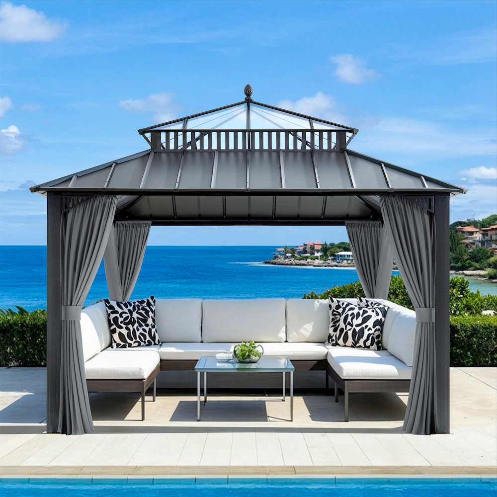 12 ft. x 12 ft. Kingston Extra-Tall, Wide Hardtop Gazebo. Picture 2