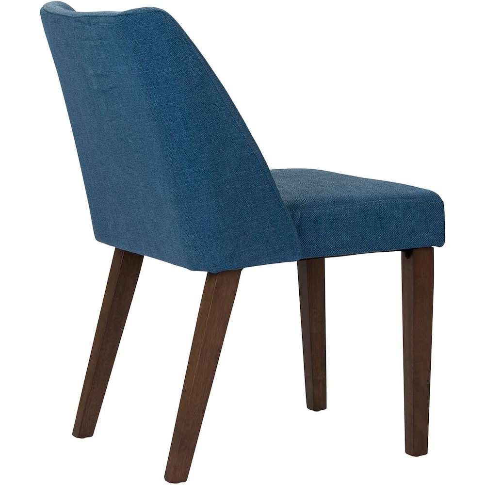 Space Savers Nido Chair - Blue (RTA)-Set of 2 in Satin Walnut. Picture 6