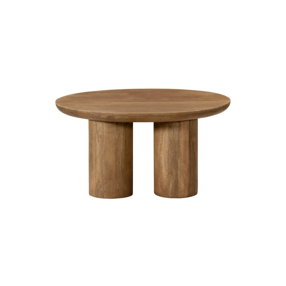 Sullivan Round Coffee Table - Spice Tan. Picture 1