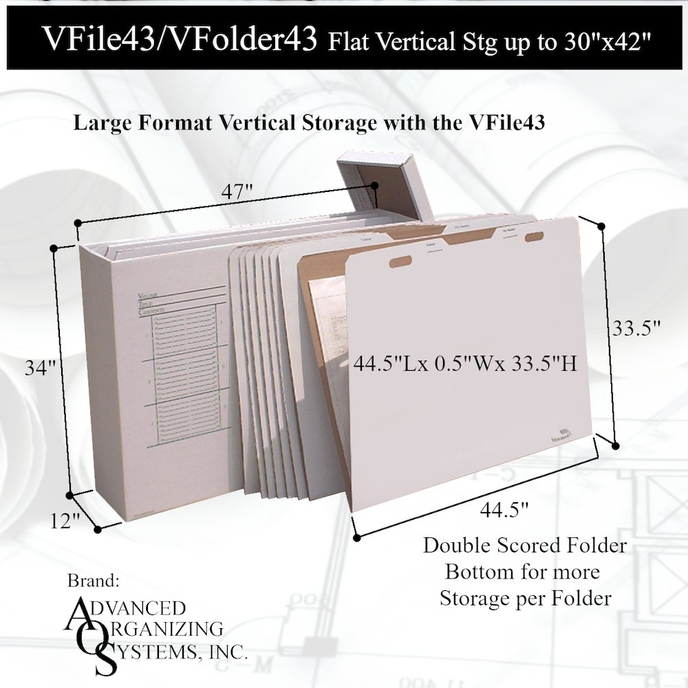 VFolder43 Stores Flat Items Up to 30” X 42”. Picture 4