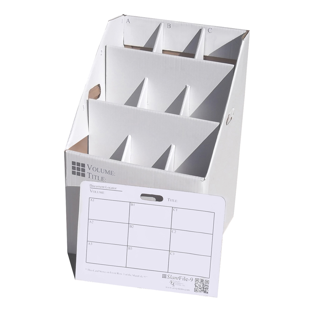 SlantFile-9 Upgright Rolled Storage, 9 slots. Picture 1