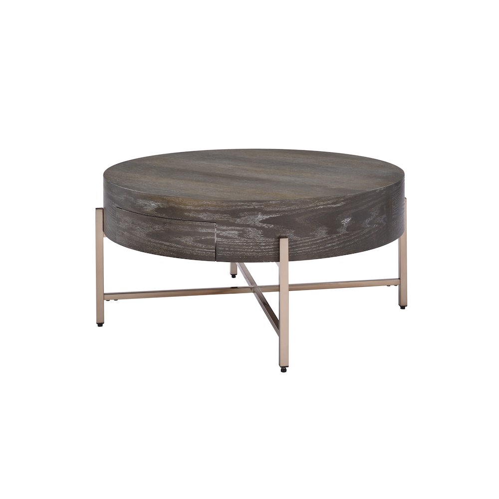 Weyton Coffee Table, Dark Oak & Champagne. Picture 1