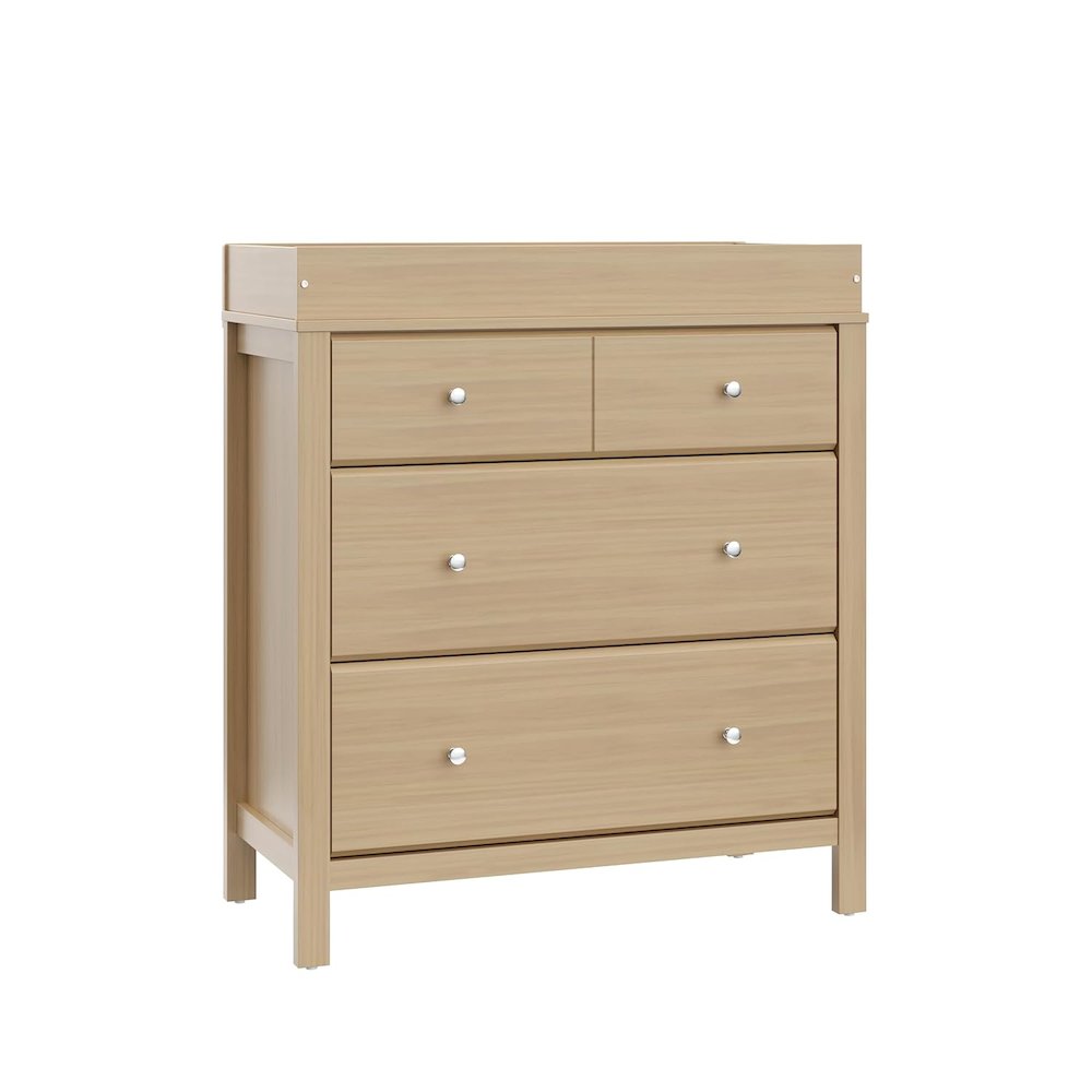 Storkcraft Carmel 3 Drawer Chest with Changing Topper (Driftwood). Picture 1