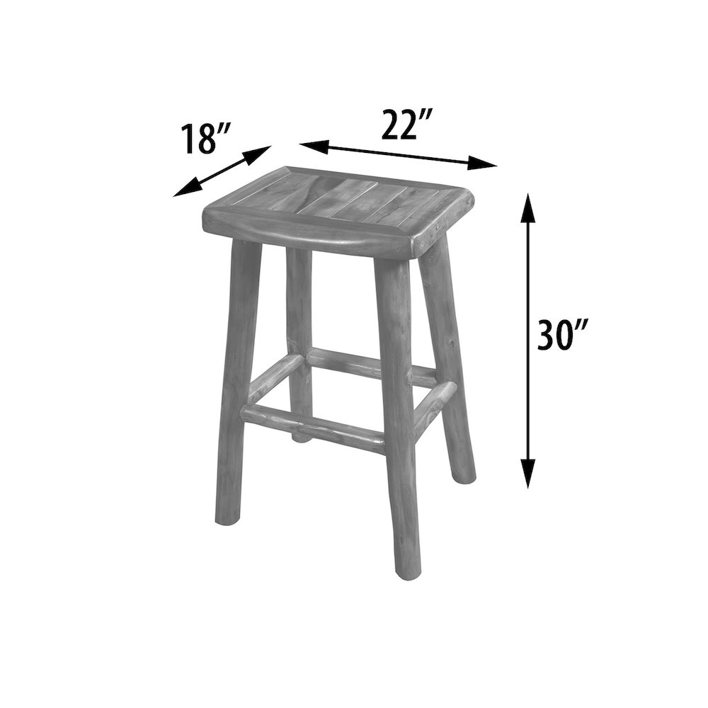 Adirondack Teak Bar Stool. Picture 5