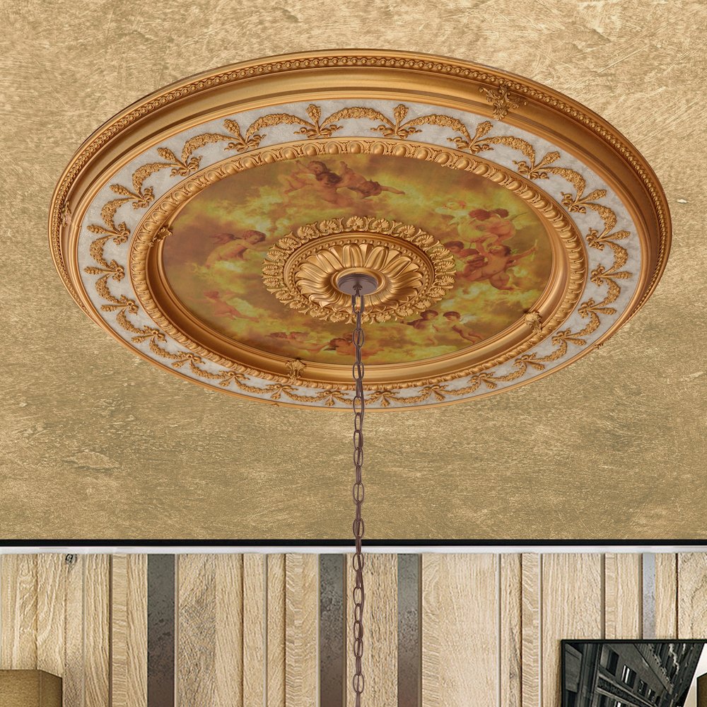 Sistine Chapel Classical Round Chandelier Ceiling Medallion 63. Picture 1