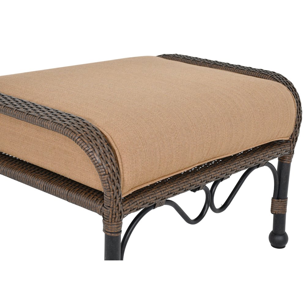 Grand Bonaire Weave Outdoor Ottoman. Picture 4