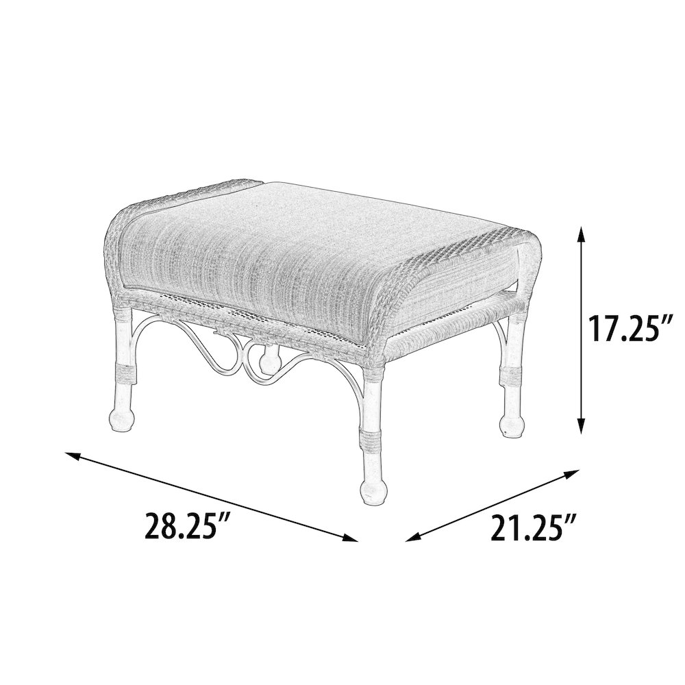 Grand Bonaire Weave Outdoor Ottoman. Picture 5
