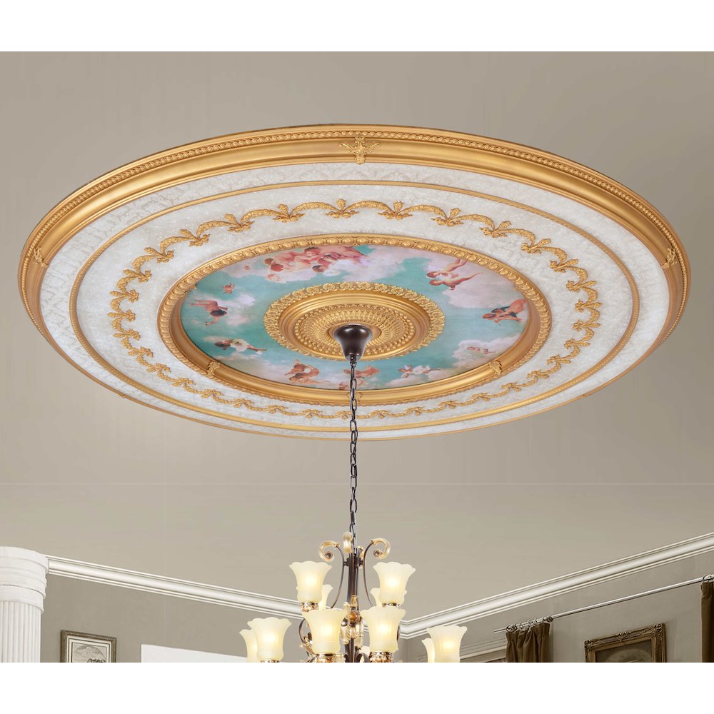 Sistine Chapel Classical Grand Ceiling Medallion 98.5 Inch Diameter. Picture 1