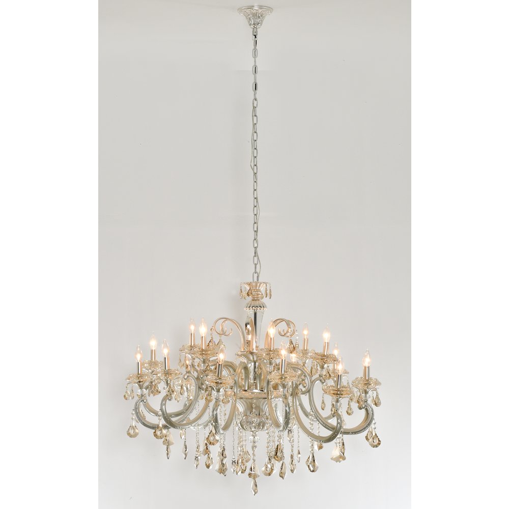Hollywood Brush 18 light Silver Chandelier. Picture 1