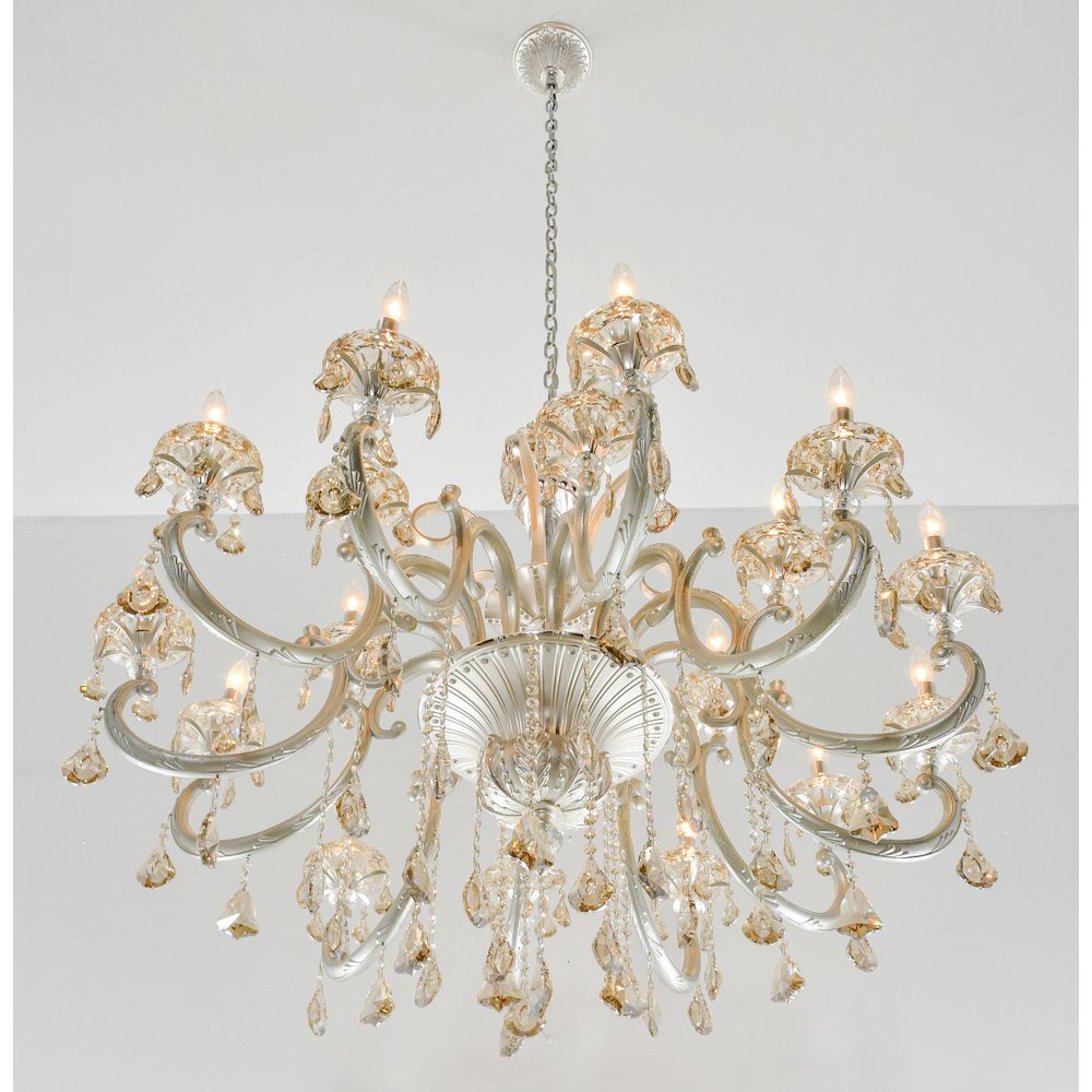 Hollywood Brush 18 light Silver Chandelier. Picture 3