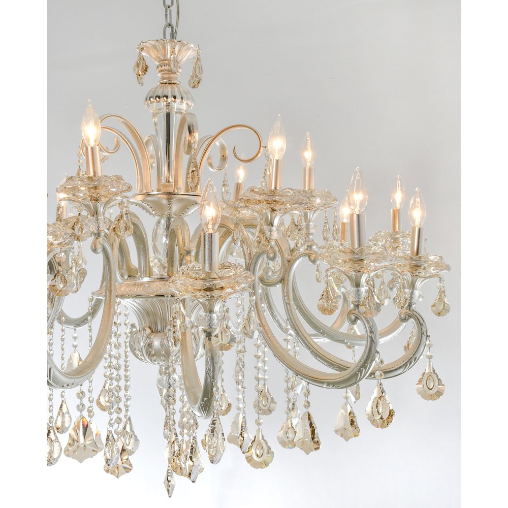 Hollywood Brush 18 light Silver Chandelier. Picture 4