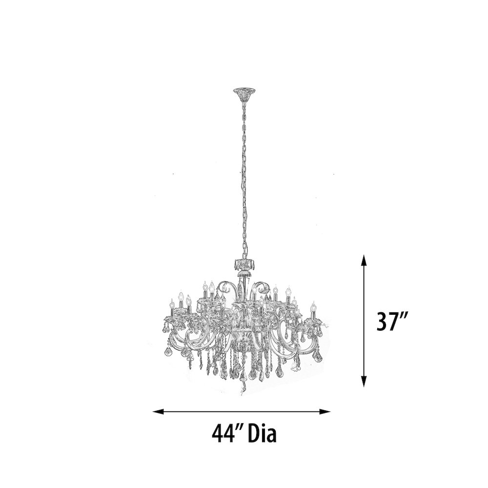 Hollywood Brush 18 light Silver Chandelier. Picture 5