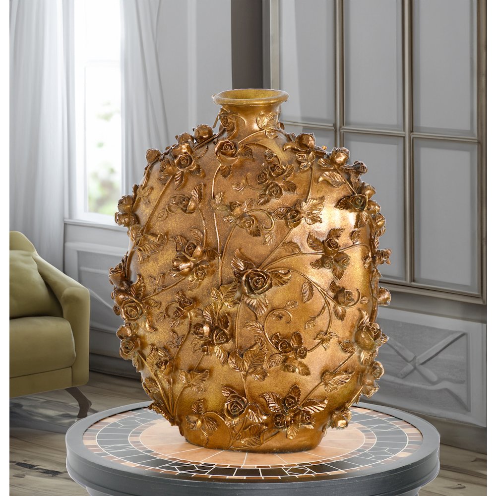 Golden Garden Jar Vase. Picture 2