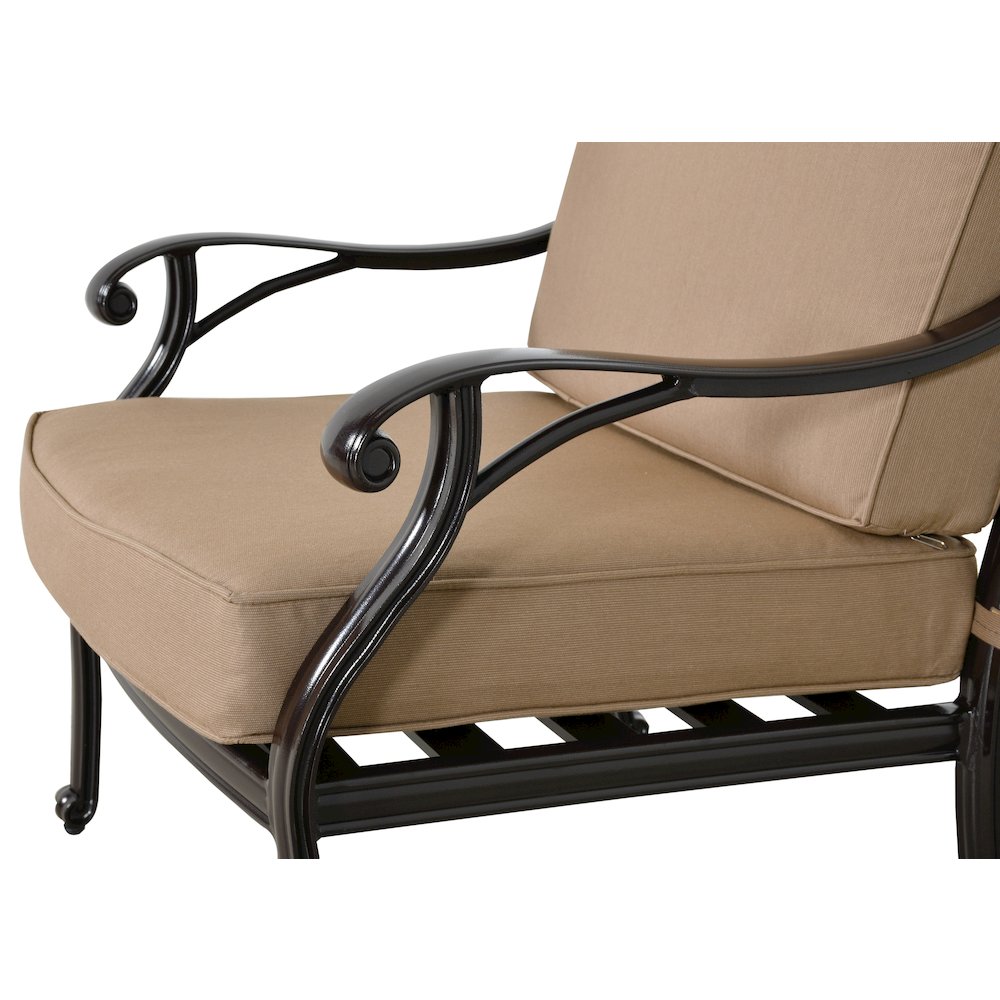 Savannah Outdoor Aluminum Club Chair. Picture 4