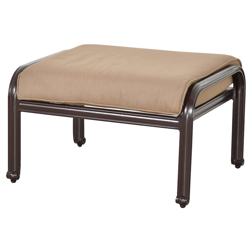 Savannah Outdoor Aluminum Ottoman. Picture 1