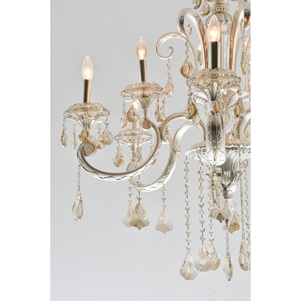 Hollywood Brush 9 light Silver Chandelier. Picture 4