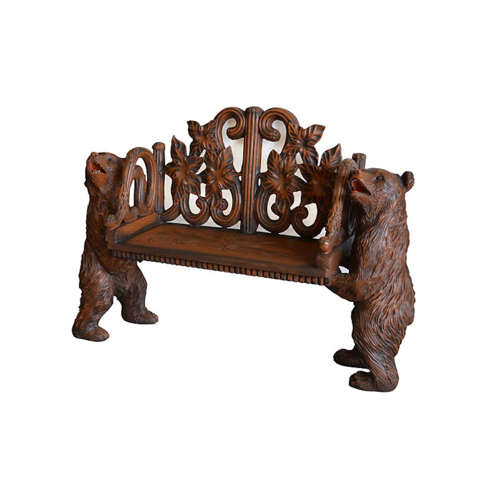 Two Bears Holding Bench. Picture 1